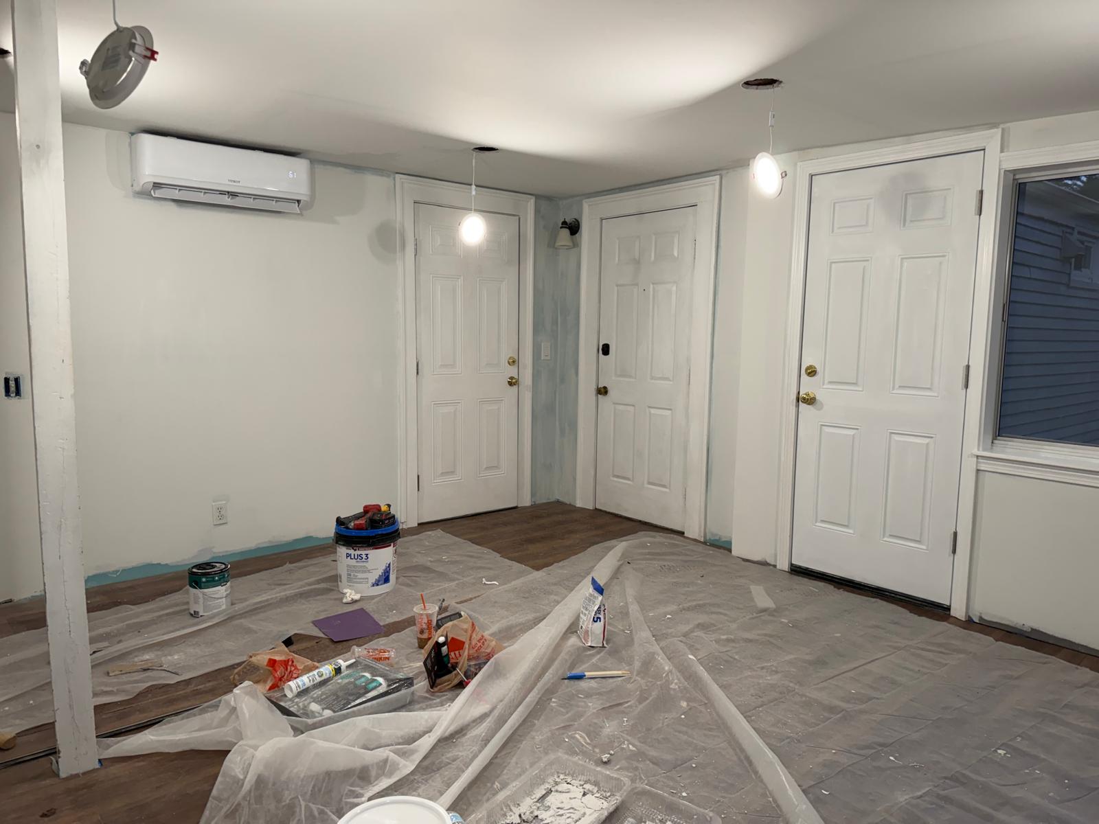 Photo 3 — Before / Work in Progress — Wall Preparation